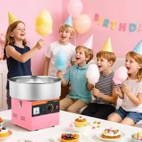 Търговска-Машина-за-Захарен-Памук-1000W-Електрически-Модел-Розова