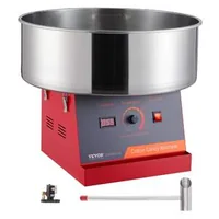 Професионална-Машина-за-Захарен-Памук-1000W-Червена-Stainless-Steel-Bowl