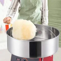 Професионална-Машина-за-Захарен-Памук-1000W-Червена-Stainless-Steel-Bowl