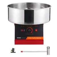 Професионална-Машина-за-Захарен-Памук-1000W-Червена-Stainless-Steel-Bowl