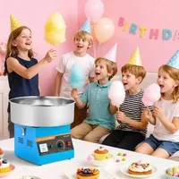 Професионална-Машина-за-Захарен-Памук-1000W-Електрически-Модел-Синя