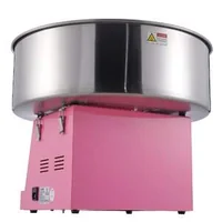 Професионална-Машина-за-Захарен-Памук-1000W-Розова-Stainless-Steel-Bowl