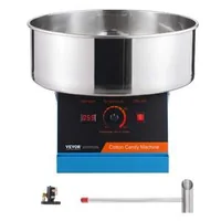 Професионална-Машина-за-Захарен-Памук-1000W-Синя-Stainless-Steel-Bowl