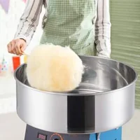 Професионална-Машина-за-Захарен-Памук-1000W-Синя-Stainless-Steel-Bowl