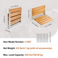 Сгъваема-Стенна-Седалка-от-Дъб-41-cm-Товароносимост-200-kg