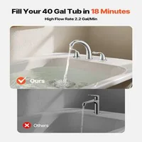 Смесител-за-вана-Roman-Tub-Faucet-3-отвора-Водопад-Гъше-гърло-с-2-ръкохватки-хром
