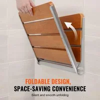 Сгъваема-Стенна-Седалка-от-Тик-53-cm-Товароносимост-227-kg