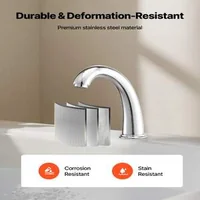 Смесител-за-вана-Roman-Tub-Faucet-3-отвора-Водопад-Гъше-гърло-с-2-ръкохватки-хром