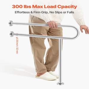 Сгъваема-Опорна-Дръжка-с-Крак-80-cm-Неръждаема-Стомана-136-kg