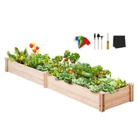 Повдигната-градинска-леха-240x60x25-см-дървена-кутия-за-сеялки-кутии-за-засаждане-на-открито-с-отворена-основа-за-отглеждане-на-цветя-зеленчуци-билки-в-задния-двор-градина-вътрешен-балкон