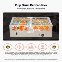 Професионален-Бен-Мари-за-Бюфет-1500W-6-Тави-с-Капаци