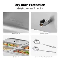 Професионален-Бен-Мари-за-Бюфет-1500W-6-Тави-с-Капаци