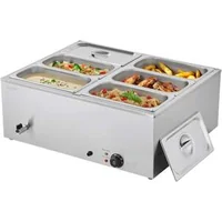 Професионален-Бен-Мари-за-Бюфет-1500W-6-Тави-с-Капаци