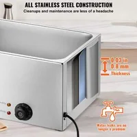 Професионален-Електрически-Бен-Мари-18L-1200W-от-Неръждаема-Стомана