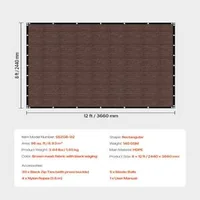 Слънцезащитна-Мрежа-и-Параван-за-Поверителност-90-Сянка-2-4x3-6-m-Кафява