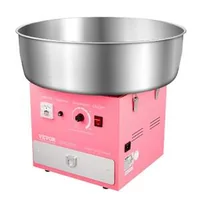 Професионална-Машина-за-Захарен-Памук-1000W-Розова-с-Неръждаема-Купа