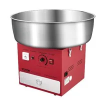 Професионална-Машина-за-Захарен-Памук-1000W-Червена-с-Неръждаема-Купа