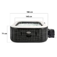 Надуваемо-джакузи-Intex-PureSpa-Deluxe-Square-Bubble-28452NP-196x196xH71-см-Greystone-PVC-6-места