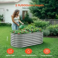 Дълбока-Овална-Метална-Леха-120-x-60-x-60-см-Галванизирана