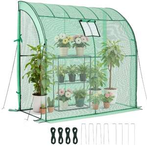 Оранжерия-за-Градина-Walk-in-198x100x200-см-С-3-Нива-Рафтове