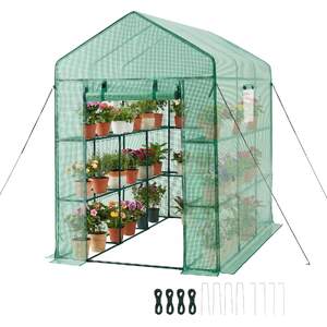 Домашна-Оранжерия-Walk-in-137x206x196-см-14-Рафта-за-Оптимално-Градинарство