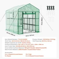 Домашна-Оранжерия-Walk-in-137x206x196-см-14-Рафта-за-Оптимално-Градинарство