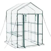 Домашна-Оранжерия-137x137x196-см-С-10-Рафта-и-PVC-Покритие