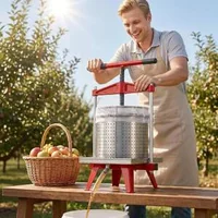 Ръчна-преса-за-плодове-и-грозде-15-л-от-неръждаема-стомана-за-сок-вино-и-сайдер-с-2-филтърни-торби