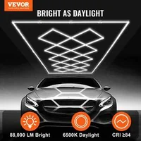 Професионална-DIY-LED-Система-14-Мрежи-88-000-Лумена-6500K-Екстремно-Осветление-за-Авто-Детайлинг-и-Работилници