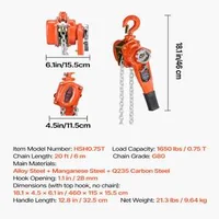 Ръчен-верижен-подемник-с-лост-Lever-Chain-Hoist-750-кг-3-4-T-товароносимост-6-м-верига