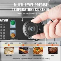 Електрическа-скара-за-професионална-употреба-4000W-Плоска-скара-с-плот-50-300-C