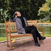 Външна-пейка-от-дърво-Градинска-пейка-363кг-Пейка-за-парк-вътрешен-двор-веранда