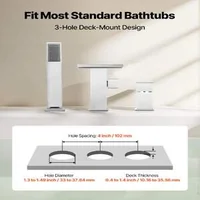 Смесител-за-вана-Roman-Tub-Faucet-3-отвора-Водопад-с-ръчен-душ-матирана-неръждаема-стомана