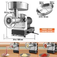 Тежка-електрическа-месомелачка-400кг-час-1100W