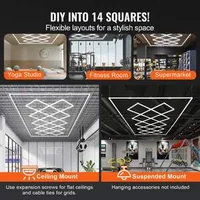 Професионална-DIY-LED-Система-14-Мрежи-88-000-Лумена-6500K-Екстремно-Осветление-за-Авто-Детайлинг-и-Работилници