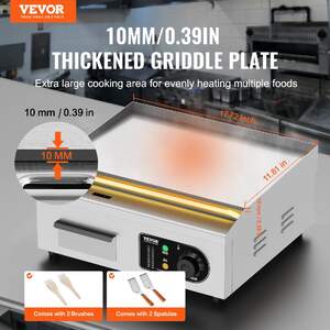 Електрическа-скара-за-професионална-употреба-2800W-с-плосък-плот-от-35-до-70см-50-300-C
