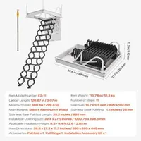 Сгъваема-таванска-стълба-300-кг-товароносимост-стомана-2-6-2-85-м-височина