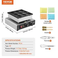 Професионална-машина-за-холандски-палачинки-850W-с-незалепващо-покритие
