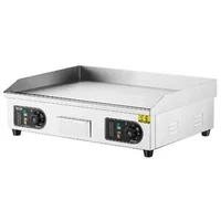 Електрическа-скара-за-професионална-употреба-4000W-Плоска-скара-с-плот-50-300-C