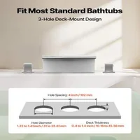 Смесител-за-вана-Roman-Tub-Faucet-3-отвора-Водопад-с-2-ръкохватки-сребрист-цвят