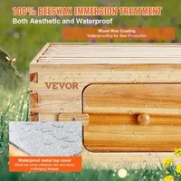 Стартов-комплект-пчелни-кошери-с-30-рамки-кедрово-дърво-с-покритие-от-пчелен-восък-2-дълбоки-1-средни-пчелни-кутии-прозрачни-акрилни-прозорци-с-основи-за-начинаещи-професионални-пчелари