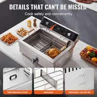 Професионален-електрически-фритюрник-Фритюрник-за-плот-3000W-29л