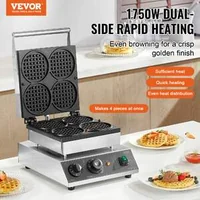Професионална-машина-за-гофрети-кръгли-1750W-незалепваща
