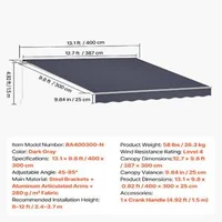 Ръчен-прибиращ-се-тенкт-400х300-см-полиестер-280-г-м2-с-PU-покритие-тъмносив