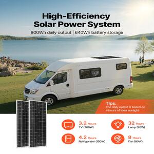 Соларна-система-200W-12V-2-бр-монокристални-панела-100W-LiFePO4-батерия-12-8V-50Ah-контролер-40A-инвертор-800W