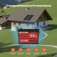 Соларна-система-200W-12V-2-бр-монокристални-панела-100W-LiFePO4-батерия-12-8V-50Ah-контролер-40A-инвертор-800W
