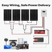 Соларна-система-800W-12V-4-бр-монокристални-панела-200W-LiFePO4-батерия-12-8V-300Ah-MPPT-контролер-60A-инвертор-2000W