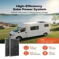 Соларна-система-400W-12V-2-бр-монокристални-панела-200W-LiFePO4-батерия-12-8V-100Ah-MPPT-контролер-40A-инвертор-1000W