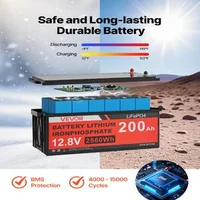 Соларна-система-400W-12V-4-бр-монокристални-панела-100W-LiFePO4-батерия-12-8V-200Ah-MPPT-контролер-40A-инвертор-2000W