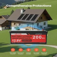 Соларна-система-400W-12V-4-бр-монокристални-панела-100W-LiFePO4-батерия-12-8V-200Ah-MPPT-контролер-40A-инвертор-2000W